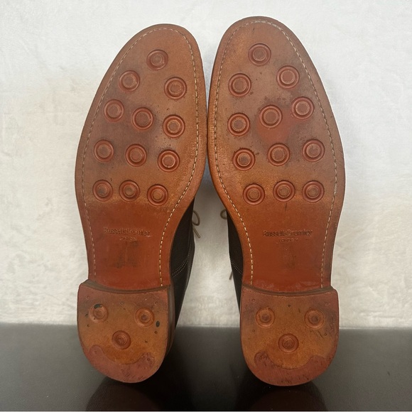 Russell & Bromley Men's Leather Derby Rubber Soles Black Size 11 Made In London - Picture 10 of 11